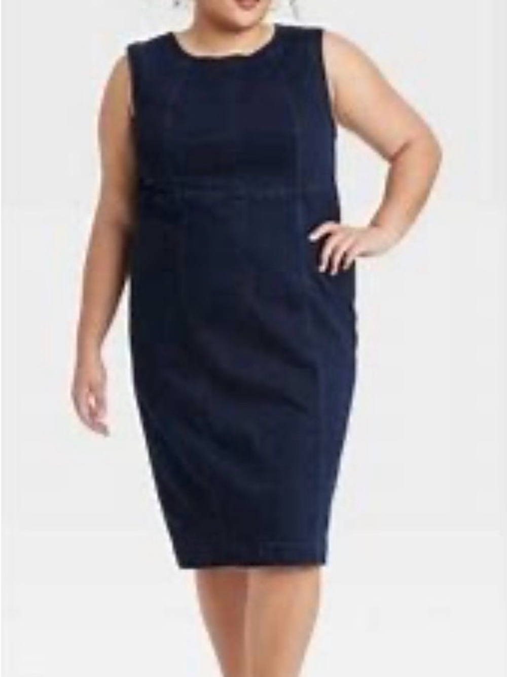 Ava & Viv Stretch Denim Midi Dress 22